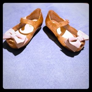 Pink and Gold Glitter Mini Melissa Ultragirl